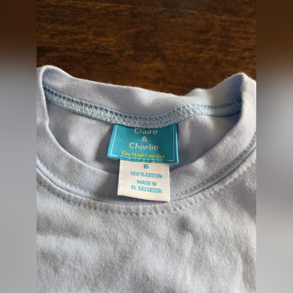 Claire & Charlie Blue Kids Bunny Carrot Easter Shirt 6 - Picture 5 of 6